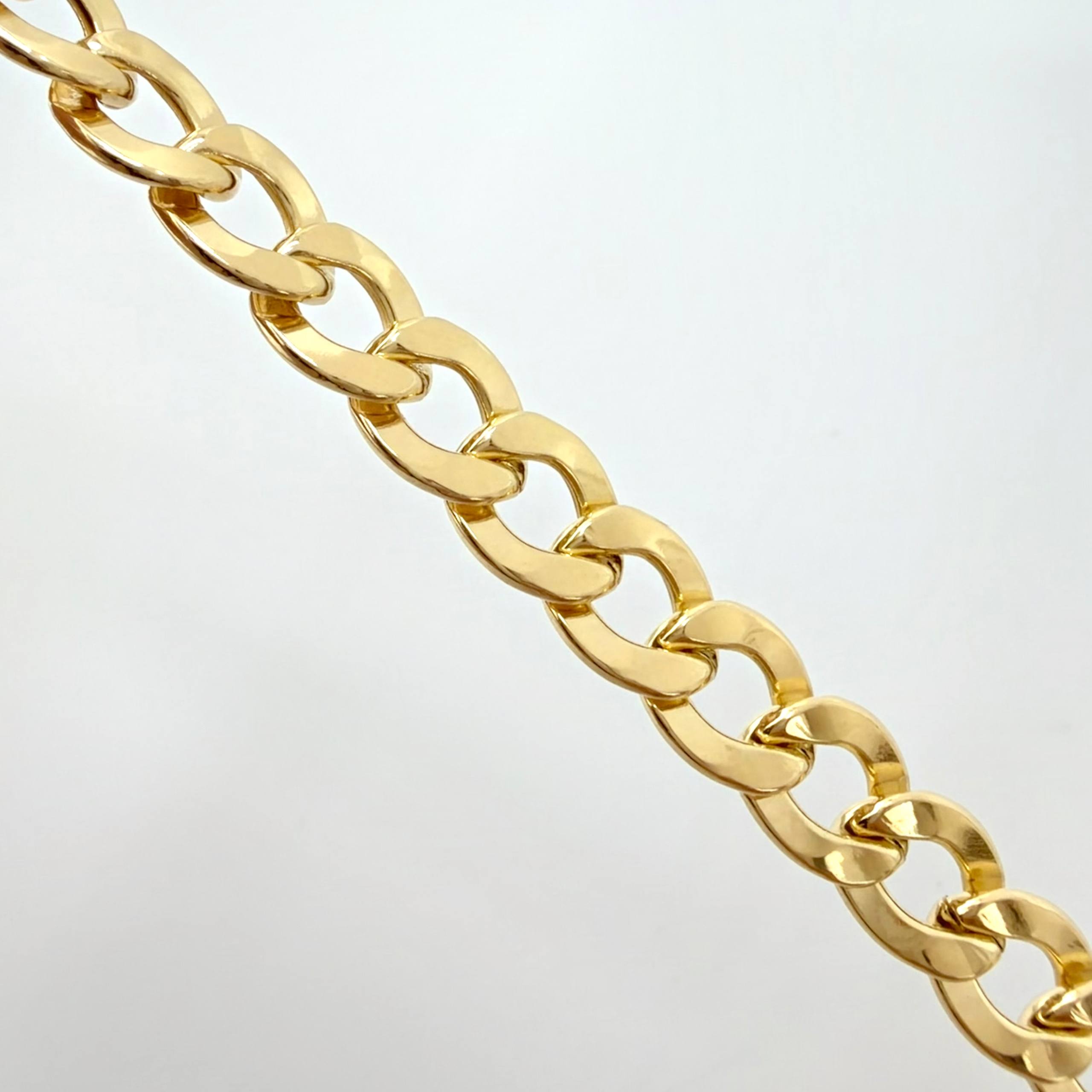 Pulso Cubano 10.6gr / 21cm / 8.4mm Oro Amarillo +1 18K