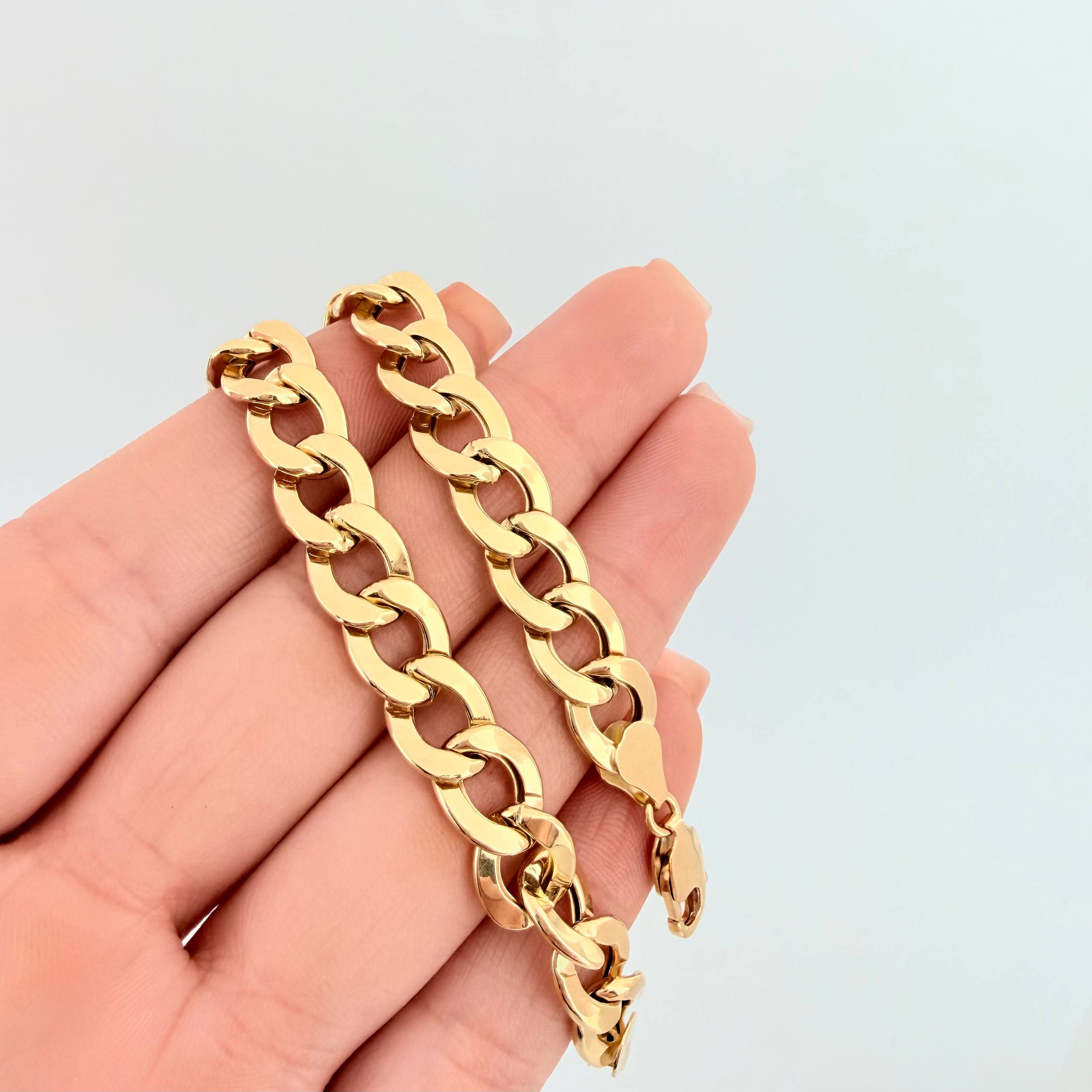 Pulso Cubano 11gr / 22cm / 8.7mm Oro Amarillo +1 18K ©