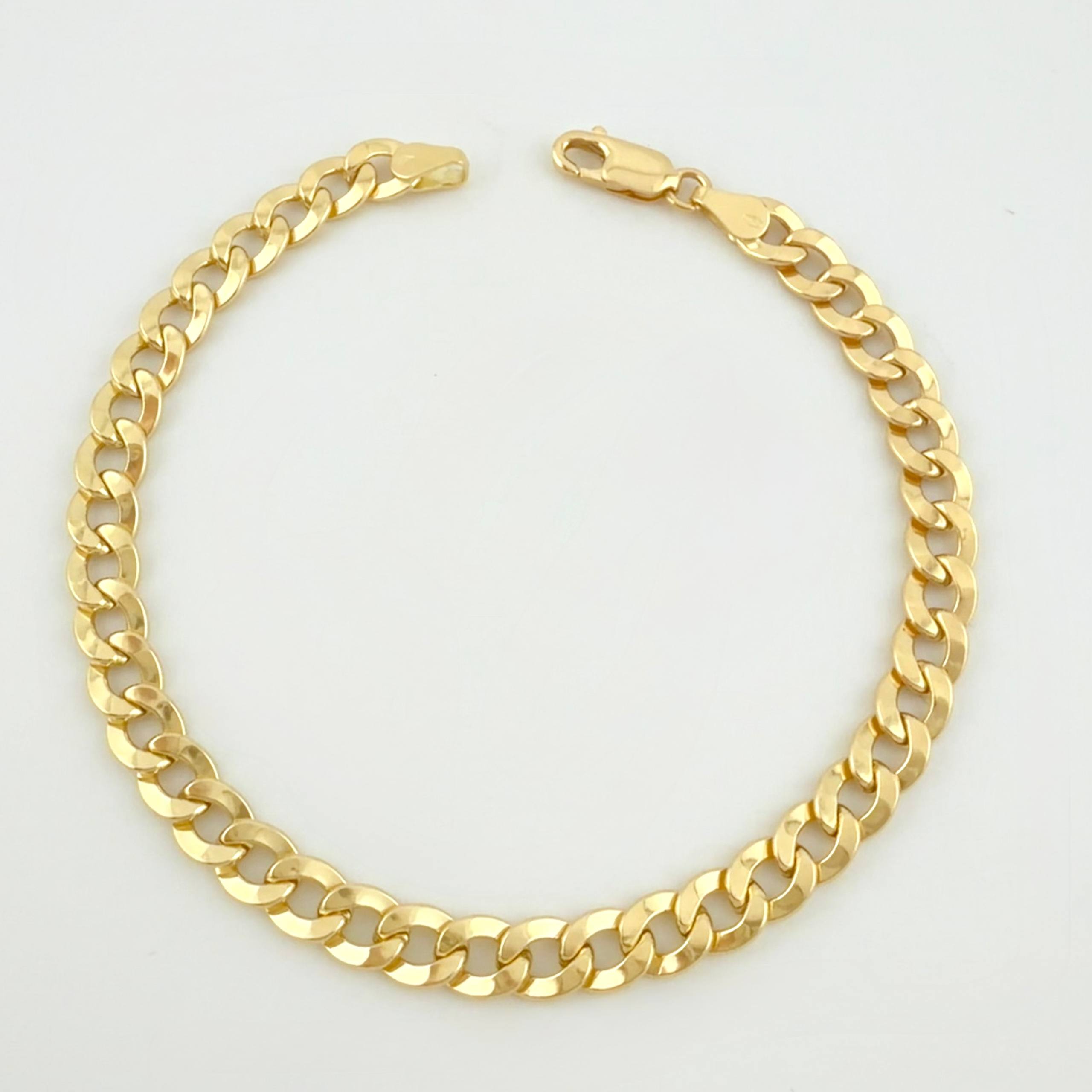 Pulso Cubano 5.3gr / 21cm / 5.6mm Oro Amarillo +1 18K