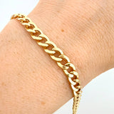 Pulso Cubano 5.3gr / 21cm / 5.6mm Oro Amarillo +1 18K