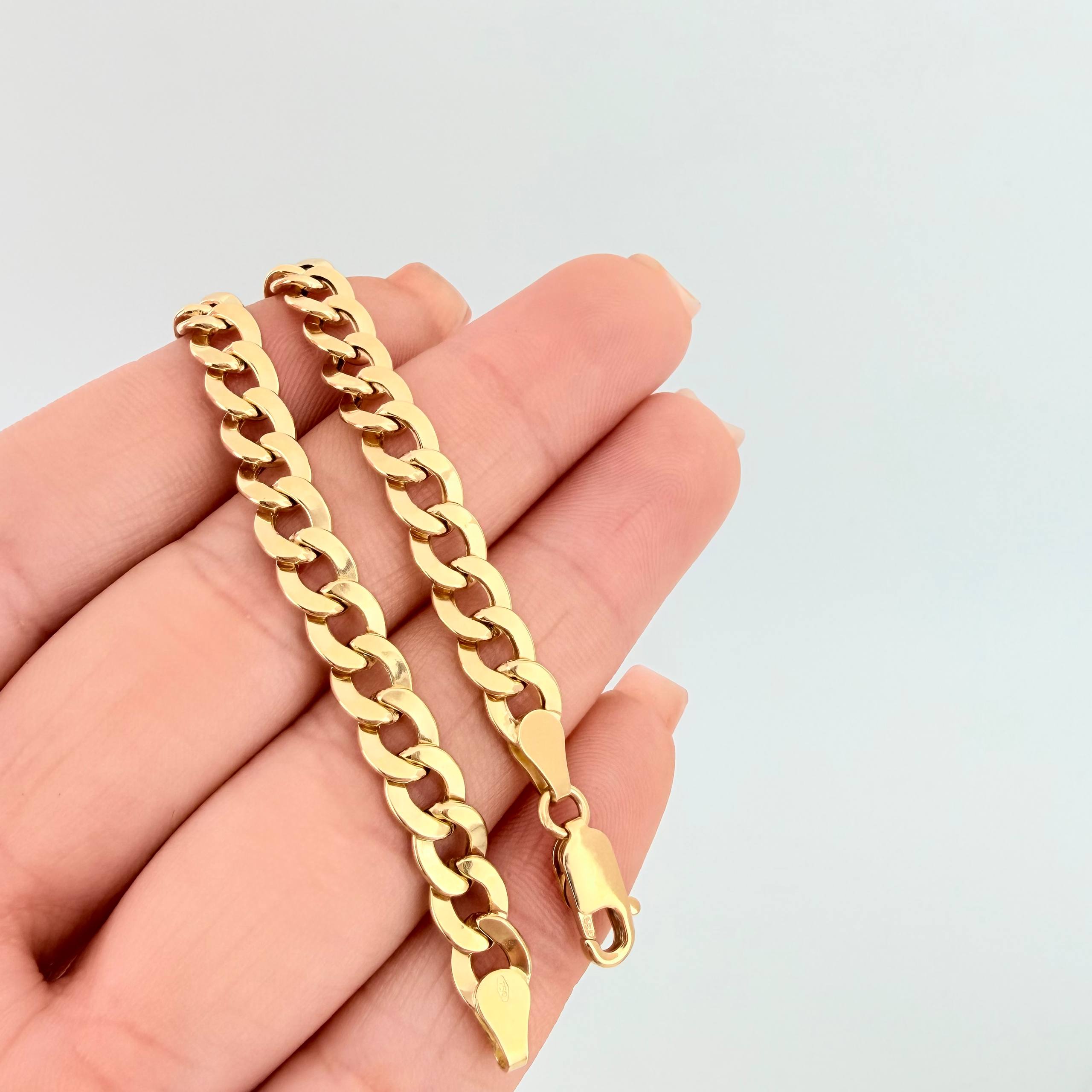 Pulso Cubano 5.3gr / 21cm / 5.6mm Oro Amarillo +1 18K