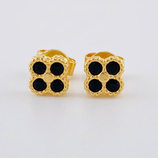 Topos Flor Trebol 1.7 g / 6.1 mm Oro Amarillo 18K