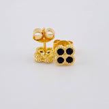 Topos Flor Trebol 1.7 g / 6.1 mm Oro Amarillo 18K
