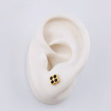 Topos Flor Trebol 1.7 g / 6 mm Oro Amarillo 18K