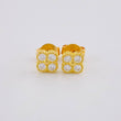 Topos Flor Trebol 1.35 g / 5.6 mm Oro Amarillo 18K