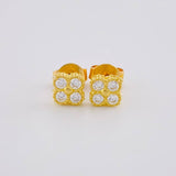 Topos Flor Trebol 1.35 g / 5.6 mm Oro Amarillo 18K
