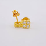 Topos Flor Trebol 1.35 g / 5.6 mm Oro Amarillo 18K