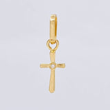 Dije Cruz Lisa 0.35 g / 2 cm Oro Amarillo 18K