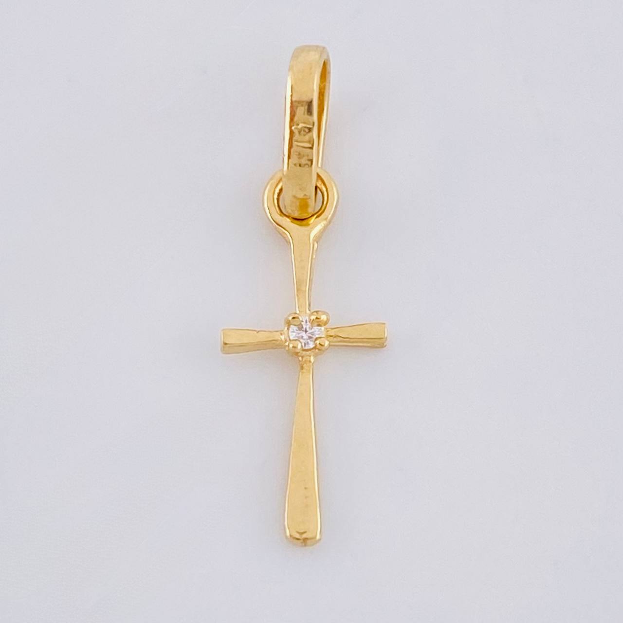 Dije Cruz Lisa 0.35 g / 2 cm Oro Amarillo 18K