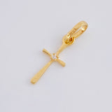 Dije Cruz Lisa 0.45 g / 1.7 cm Oro Amarillo 18K