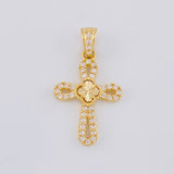 Dije Cruz Trebol 1.3g / 2.5cm Oro Amarillo 18K