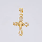 Dije Cruz Trebol 1.3g / 2.5cm Oro Amarillo 18K
