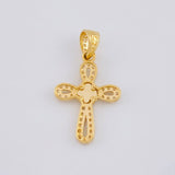 Dije Cruz Trebol 1.3g / 2.5cm Oro Amarillo 18K