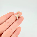 Dije Cruz Trebol 1.3g / 2.5cm Oro Amarillo 18K