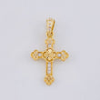 Dije Cruz Trebol Diamantado Florencial 1.15 g / 1.3 cm Oro Amarillo 18K Nac.Esp.