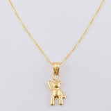 Set Cadena Veneciana + Dije Oso Mano Arriba / 1.65 g / 50.3 cm Oro Amarillo 18K