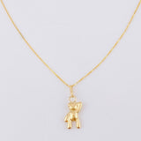 Set Cadena Veneciana + Dije Oso Mano Arriba / 1.45 g / 50.1 cm Oro Amarillo 18K
