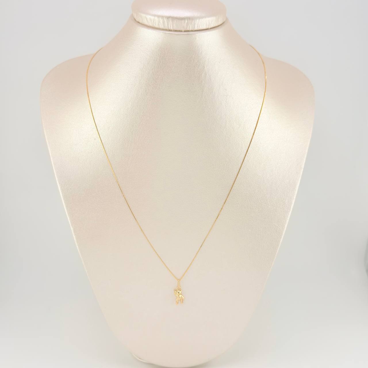 Set Cadena Veneciana + Dije Oso Mano Arriba / 1.45 g / 50.1 cm Oro Amarillo 18K