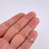 Set Cadena Veneciana + Dije Cruz / 1.35 g / 50.1 cm Oro Amarillo 18K