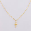 Set Cadena Flor Espejo + Dije Cruz / 1.15 g / 45.1 cm Oro Amarillo 18K
