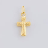 Dije Cruz Cristo Liso 0.4 g / 2 cm Oro Amarillo 18K