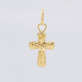 Dije Cruz Cristo Liso 0.4 g / 2 cm Oro Amarillo 18K
