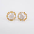 Topos Circulo Corona 2.95g / 14mm Dos Oros Amarillo Blanco 18K
