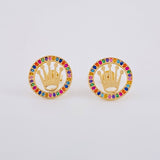 Topos Circulo Corona 2.85g / 14mm Oro Amarillo 18K