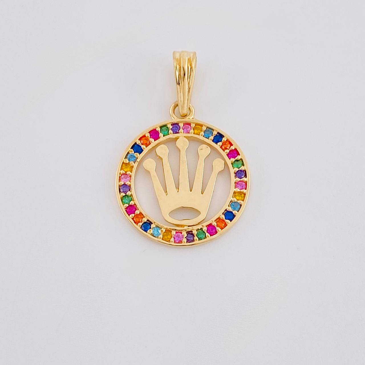 Dije Circulo Corona 1.45g / 2.2cm Oro Amarillo 18K