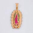 Dije Virgen de Guadalupe 17.5g / 6.3cm Dos Oros Blanco Rosa 18K