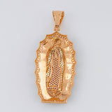 Dije Virgen de Guadalupe 17.5g / 6.3cm Dos Oros Blanco Rosa 18K