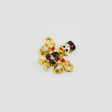 Herraje Pato Bolsa Dinero 1.45gr / 1.6cm / Dos Oros Amarillo Blanco 18K ©