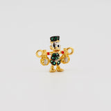 Herraje Pato Bolsa Dinero 1.5gr / 1.6cm / Dos Oros Amarillo Blanco 18K ©