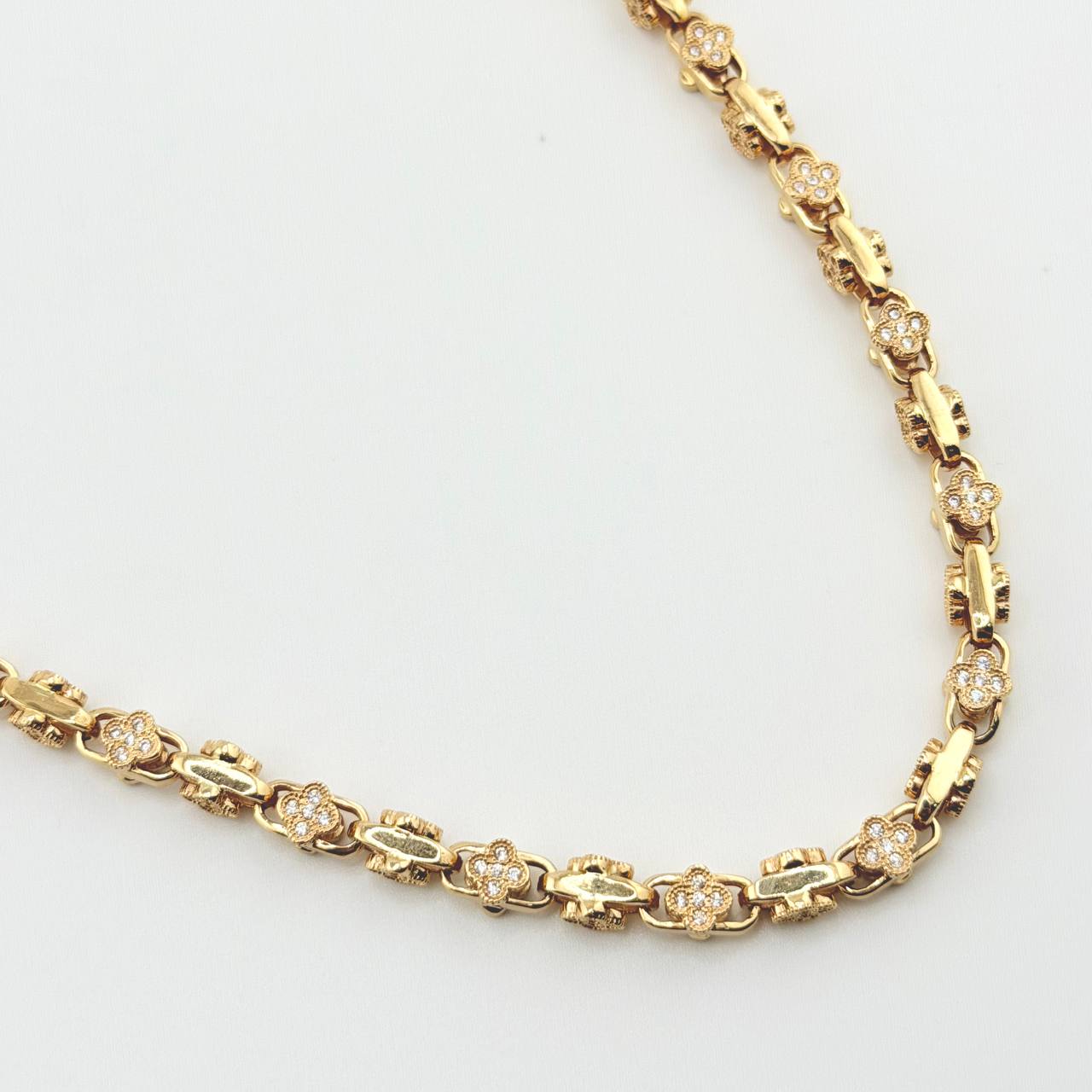 Cadena Rustica Trebol 78.65gr / 65cm / 5.6mm Oro Amarillo 18K ©