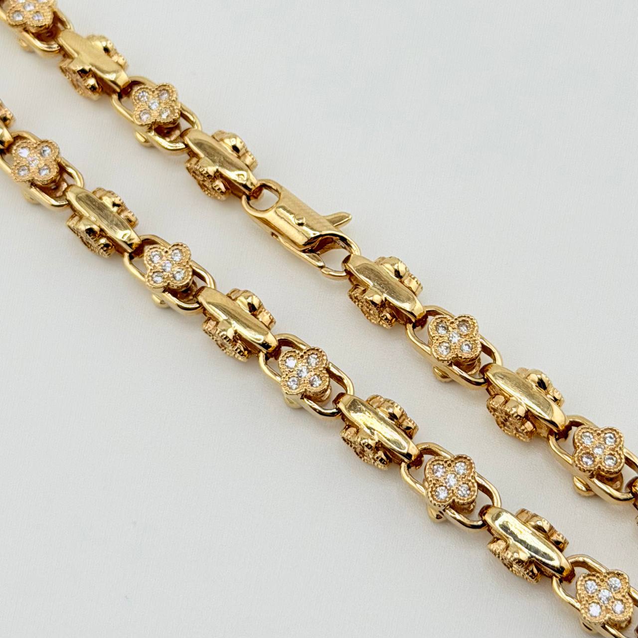 Cadena Rustica Trebol 78.65gr / 65cm / 5.6mm Oro Amarillo 18K ©