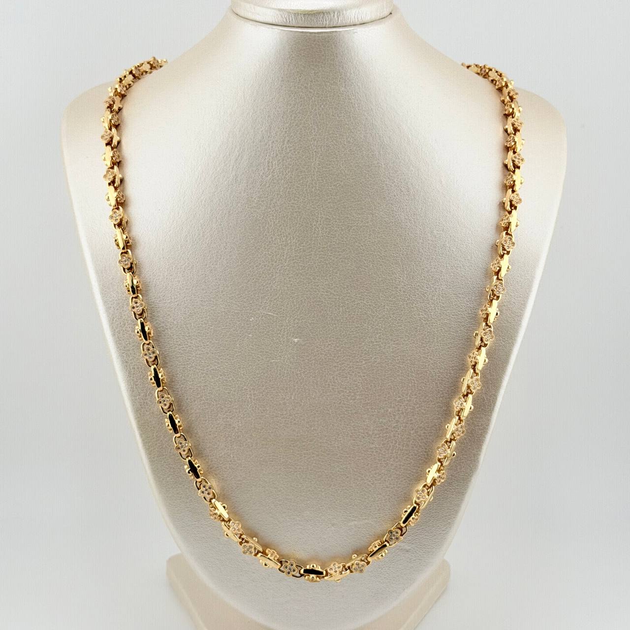 Cadena Rustica Trebol 78.65gr / 65cm / 5.6mm Oro Amarillo 18K ©