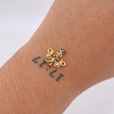 Herraje Pato Bolsa Dinero 1.5gr / 1.6cm / Dos Oros Amarillo Blanco 18K ©