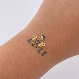 Herraje Pato Bolsa Dinero 1.45gr / 1.6cm / Dos Oros Amarillo Blanco 18K ©