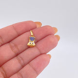 Dije Cara Pato 1.2gr / 1.7cm / Oro Amarillo 18K