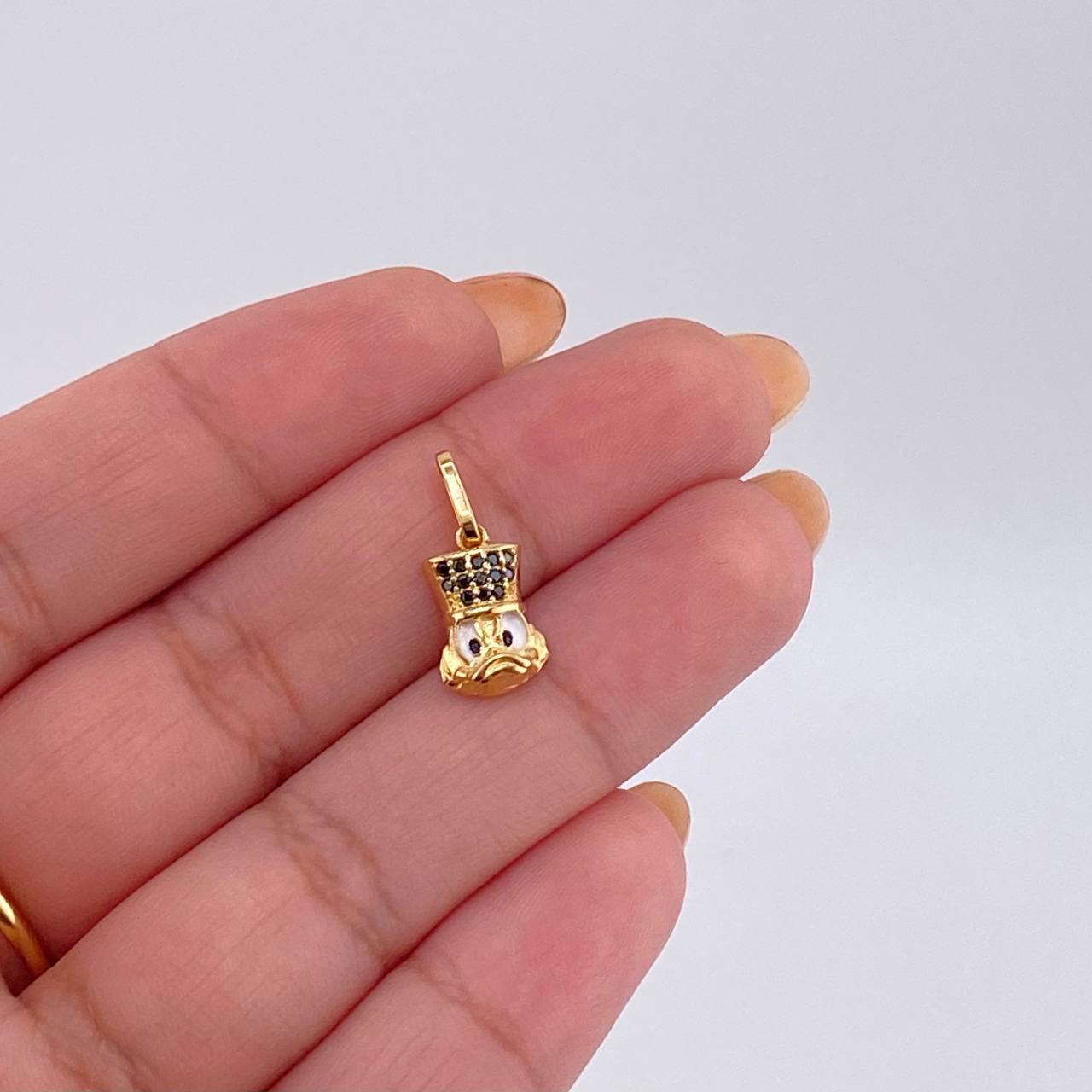 Dije Cara Pato 1.1gr / 1.7cm / Oro Amarillo 18K