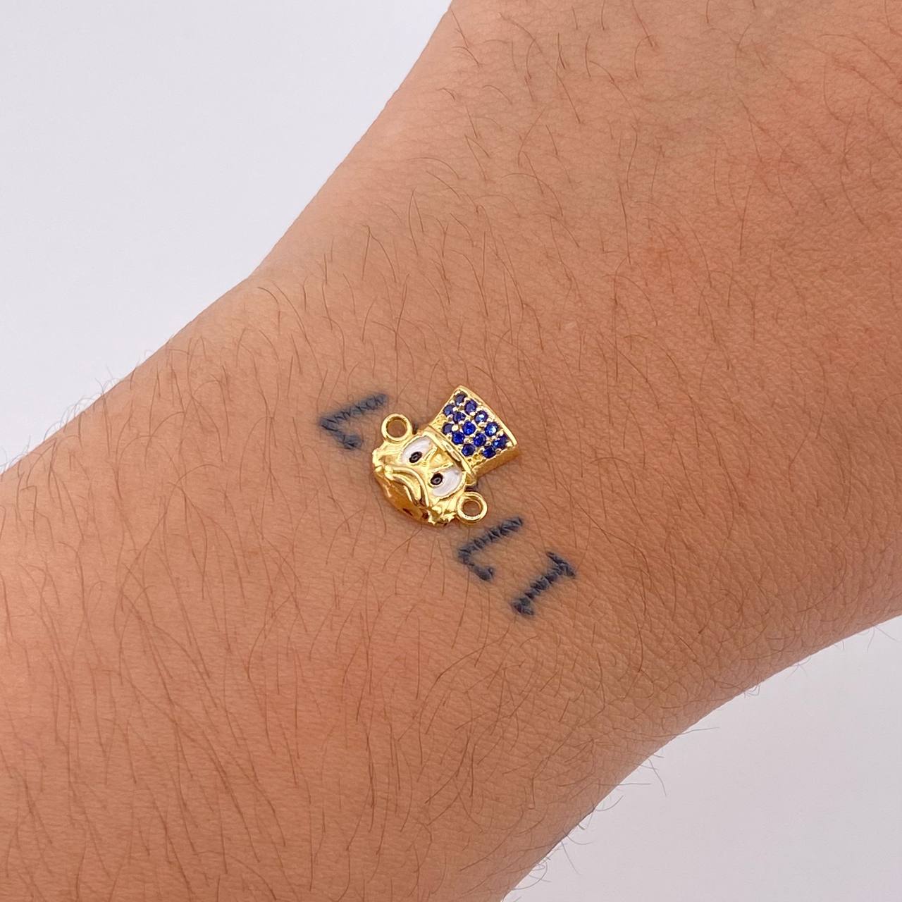 Herraje Cara Pato 1.05gr / 1.1cm / Oro Amarillo 18K