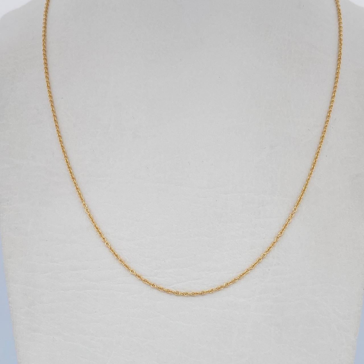 Cadena Aro Seguido 1.35gr / 45.1cm / 0.8mm Oro Amarillo +3 18K $