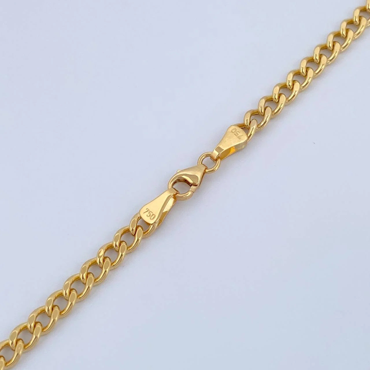 Cadena Cubana 11.2gr / 60cm / Oro Amarillo +1 18K $