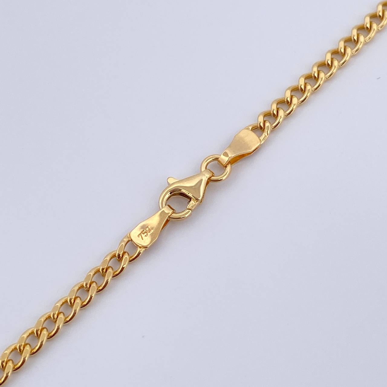 Cadena Cubana 7.65gr / 60cm / 2.7mm Oro Amarillo +0 18K $