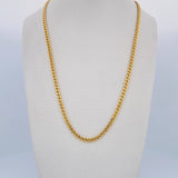Cadena Cubana 7.65gr / 60cm / 2.7mm Oro Amarillo +0 18K $