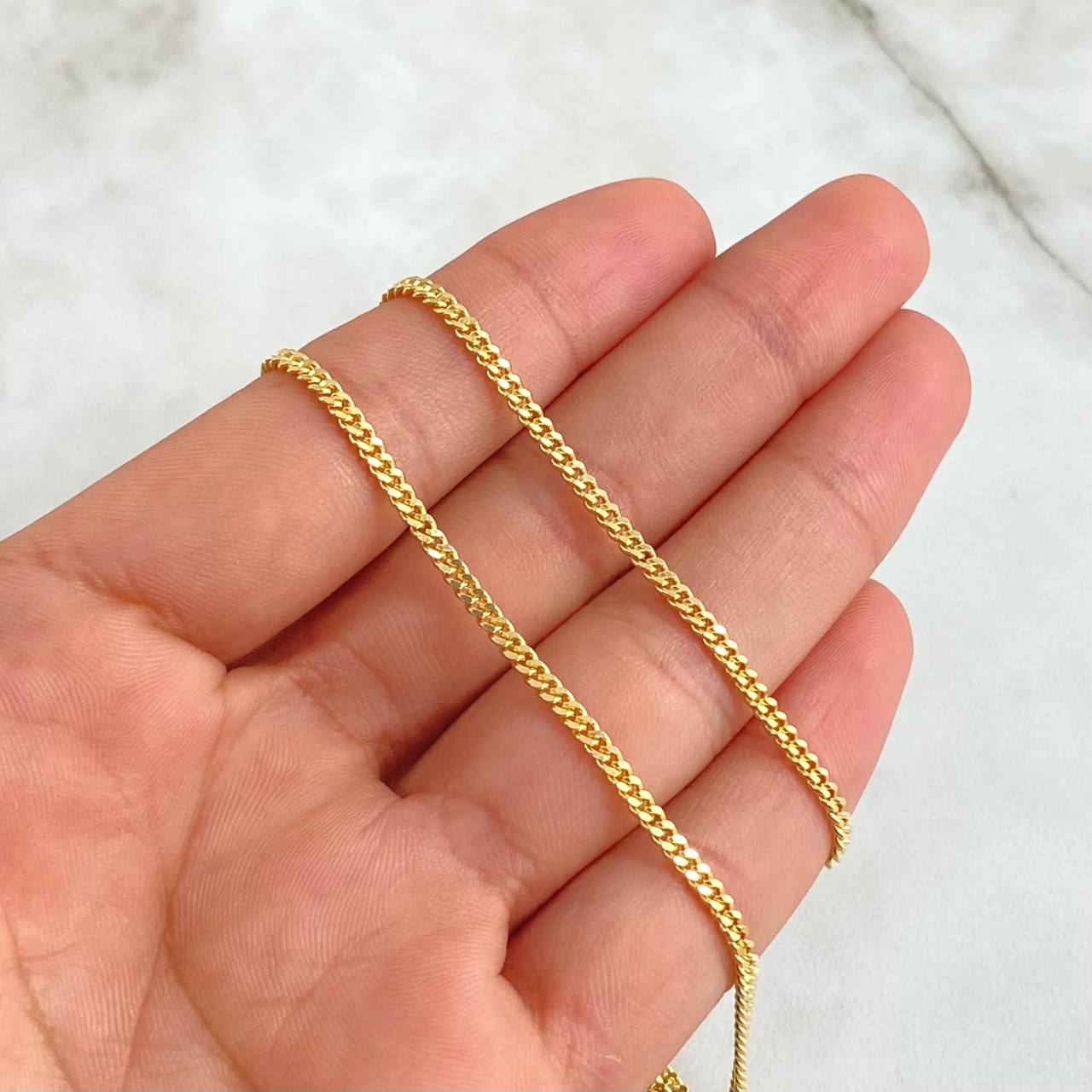 Cadena Cubana 10.8gr / 60cm / 2mm Oro Amarillo +0 18K