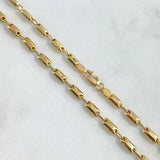 Cadena Rustica Adige 9.35gr / 65cm / 3mm Lisa Oro Amarillo 18K