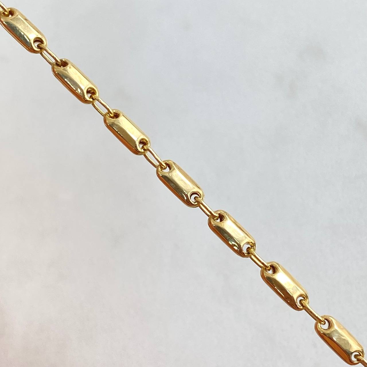 Cadena Rustica Adige 9.35gr / 65cm / 3mm Lisa Oro Amarillo 18K