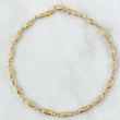 Tobillera Rustica Ojiva 4.25gr / 26cm / 3.5mm Texturizada Oro Amarillo 18K
