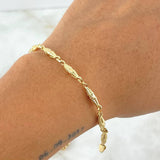 Pulso Rustico Dubai 2.85gr / 19cm / 3.5mm Texturizado Oro Amarillo 18K